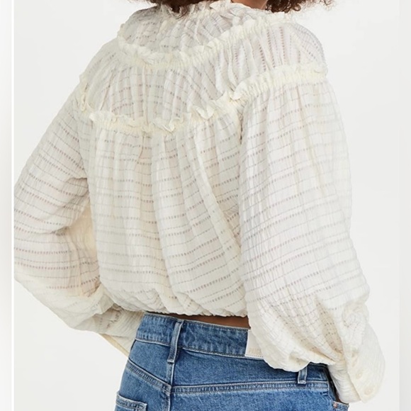 NWT Free People "Hailey" Cropped Blouse - Picture 2 of 7
